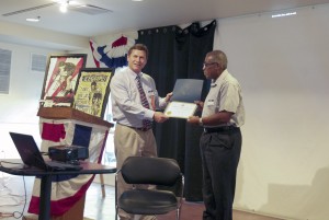 Julius Hastings receives recognition for his 50 years of membership in ACS.