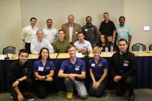 Group photo of speakers and students