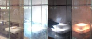 dry ice with a bright chemical reaction occurring in it