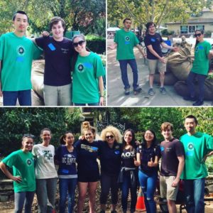 A few officers and undergraduates after working hard at the Davis Central Park gardens