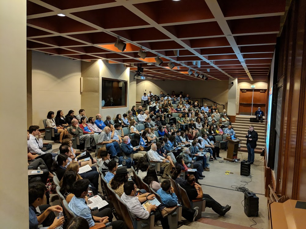 crowd watching speaker