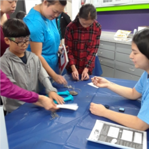Children doing science experiment